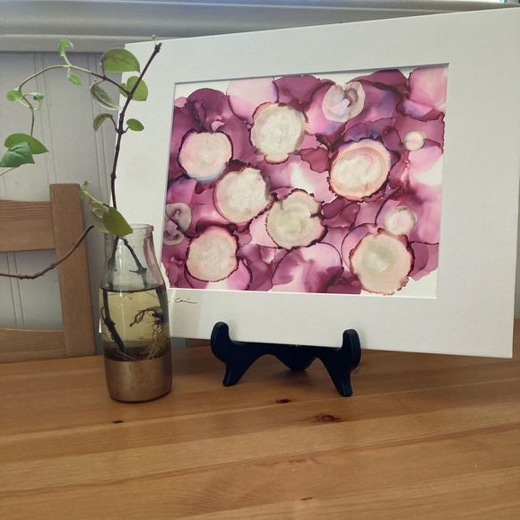 New Original Signed Artwork Alcohol Ink on Paper - Picture 6 of 6